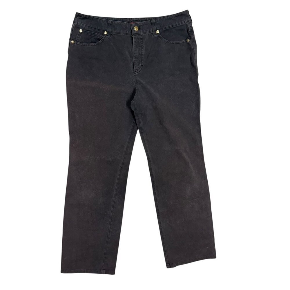 Escada Denim Jeans Lightweight Stretch Faded Black Cotton 32x28